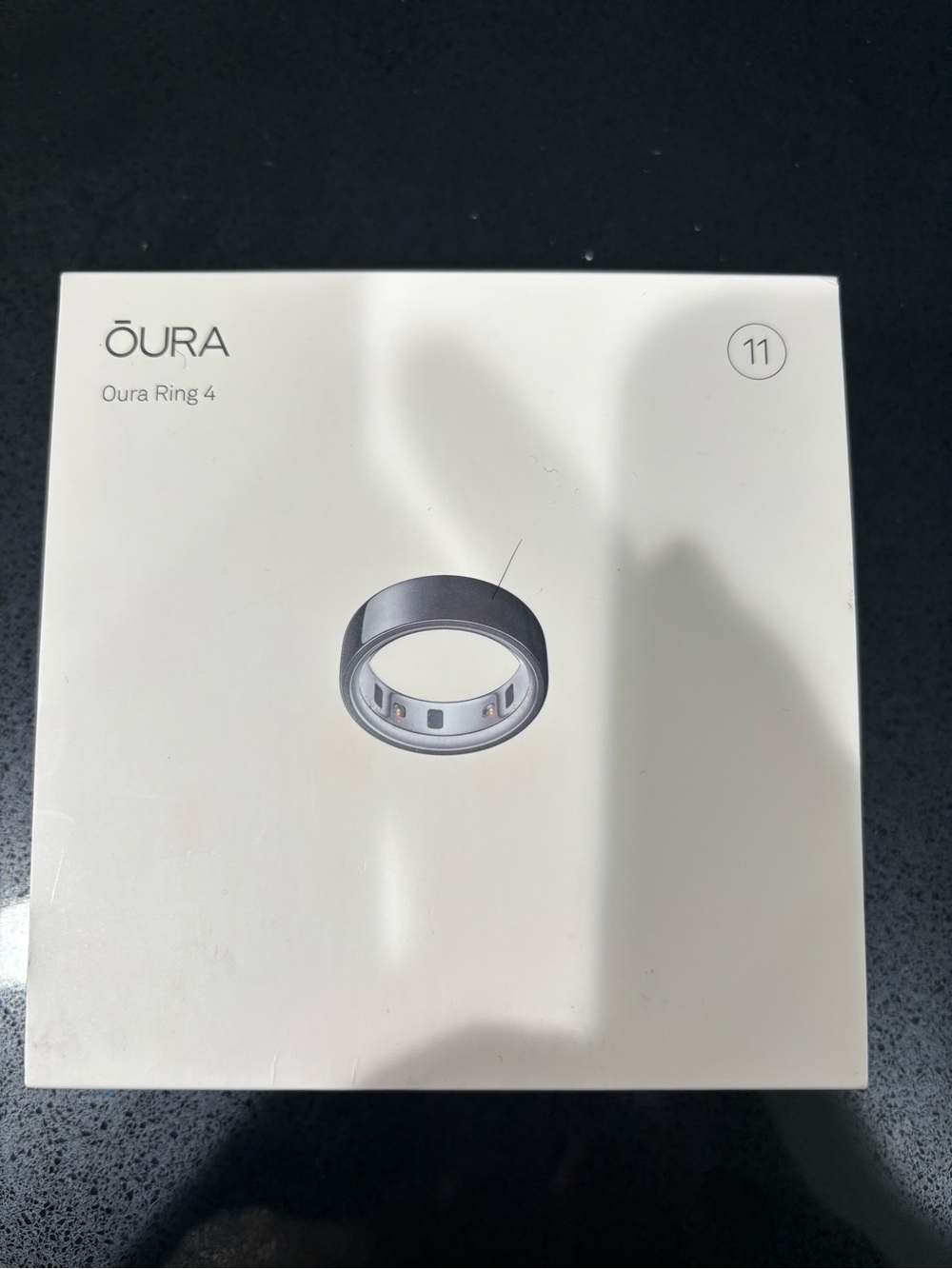Brand New Oura Ring 4 size 11 — Black and Silver